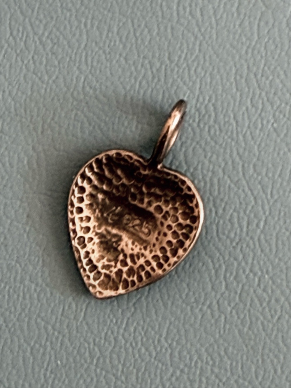 Vintage Floral Heart Pendant Charm - Sterling Silver Marked 925 Llc? View 2